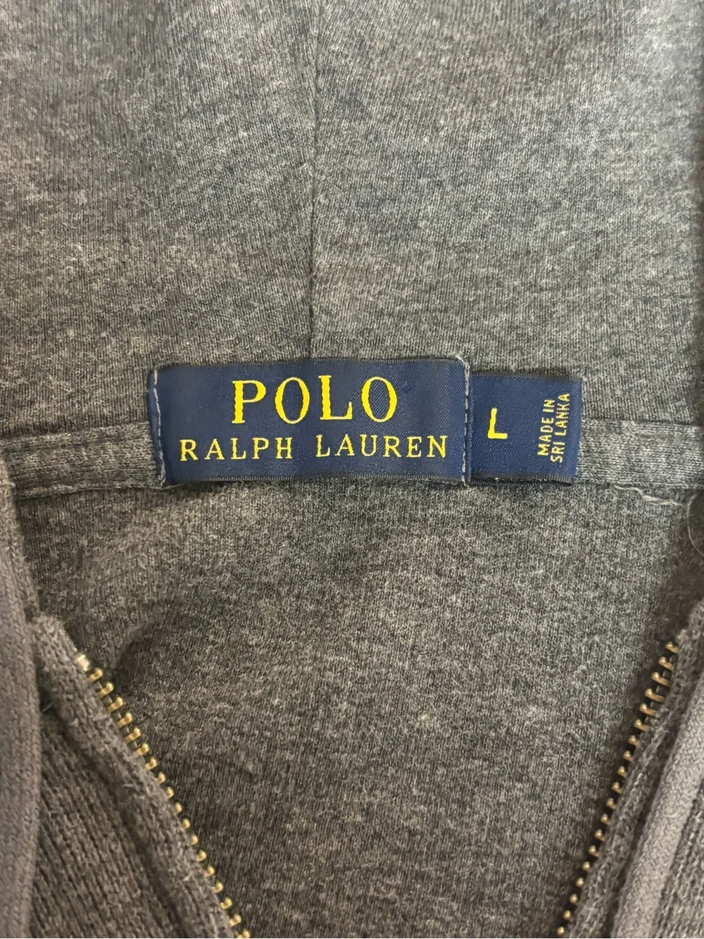 Polo by Ralph Lauren Gray Full-Zip Hooded Sweater